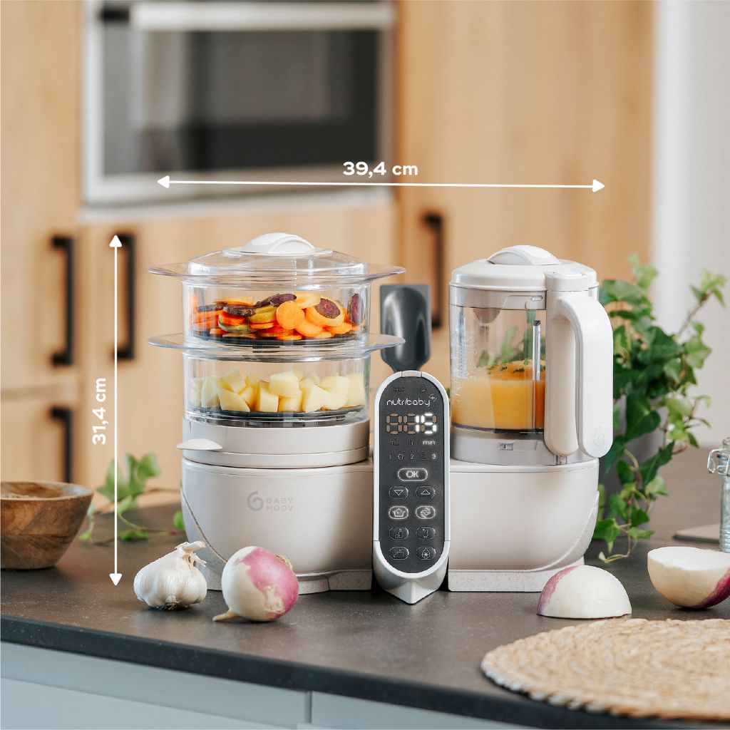 Babymoov Stoomkoker-Mixer Nutribaby Mineral Beige