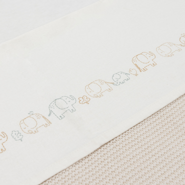 Jollein Drap pour berceau Elephant Tales 75 x 100 cm