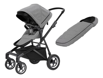 Thule 3-in-1 Kinderwagen Sleek + Voetenzak Grey Melange