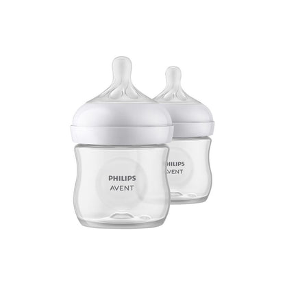 Philips AVENT Zuigfles Natural Response transparant 125 ml - 2 stuks