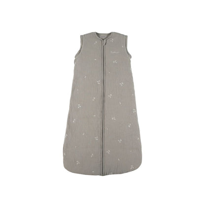 Noukie's Slaapzak met afritsbare mouwen muslin kaki 100 cm