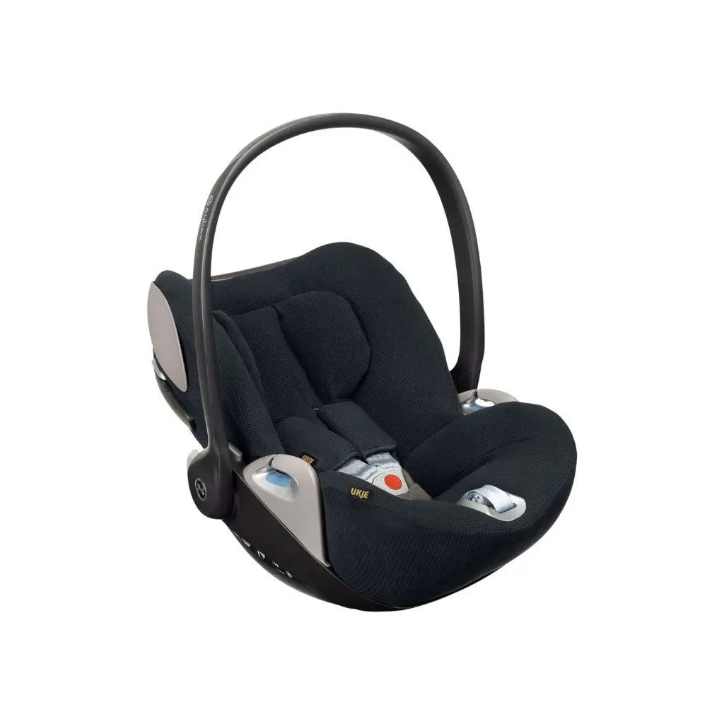 Ukje Housse de siège auto pour Cybex Cloud Z Z2 T Groupe 0 en tissu gaufré noir