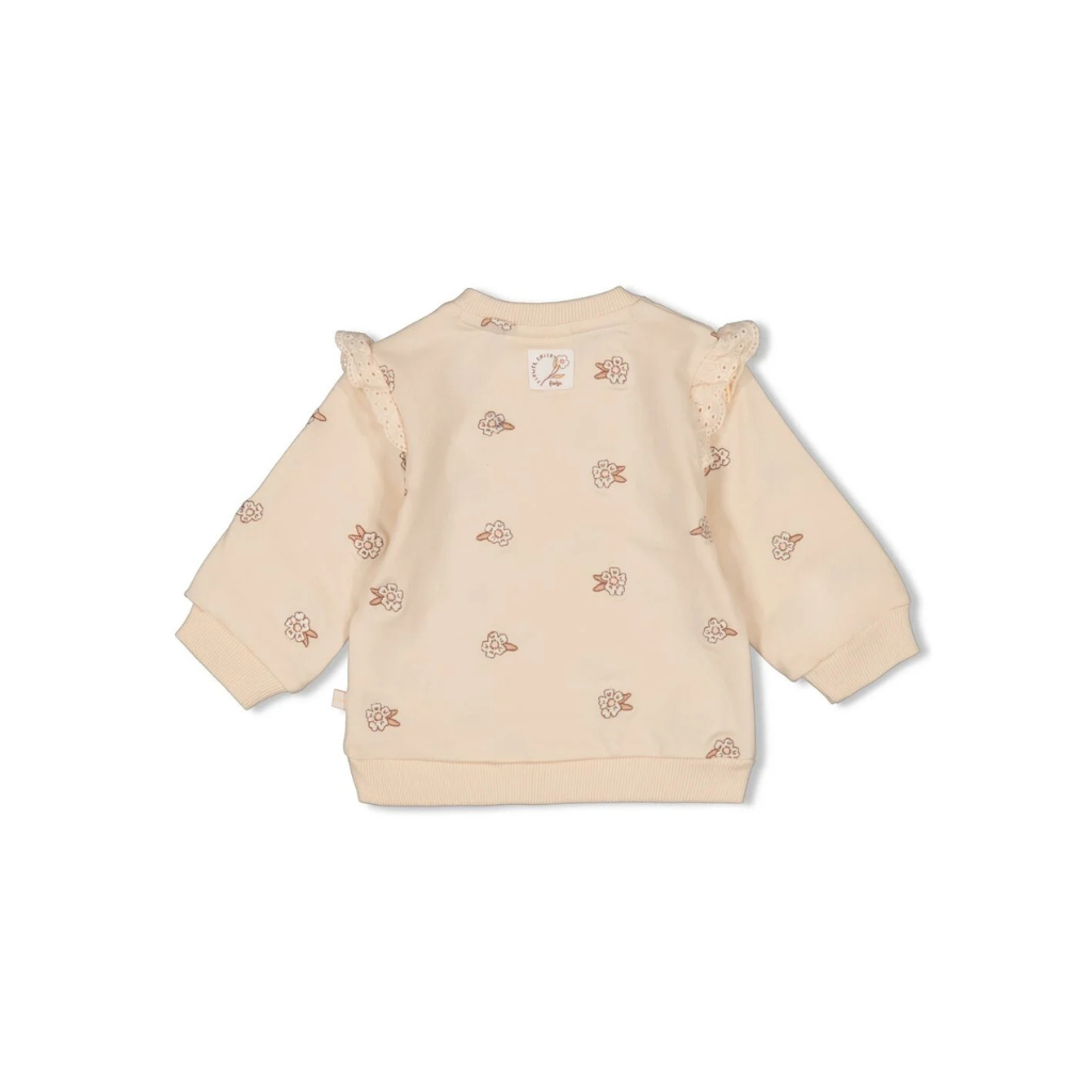 Feetje Sweater AOP - Flower Field m 74 Cream Meisjes
