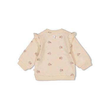 Feetje Sweater AOP - Flower Field m 74 Cream Meisjes