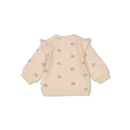 Feetje Sweater AOP - Flower Field m 74 Cream Meisjes
