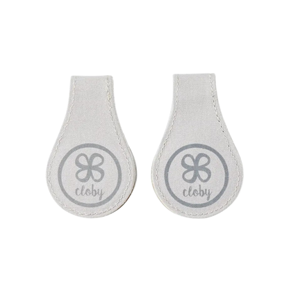 Cloby Leather Clips Beige