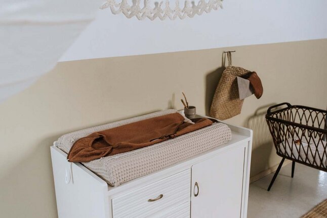 Koeka Housse pour matelas à langer Wafel Amsterdam Sand