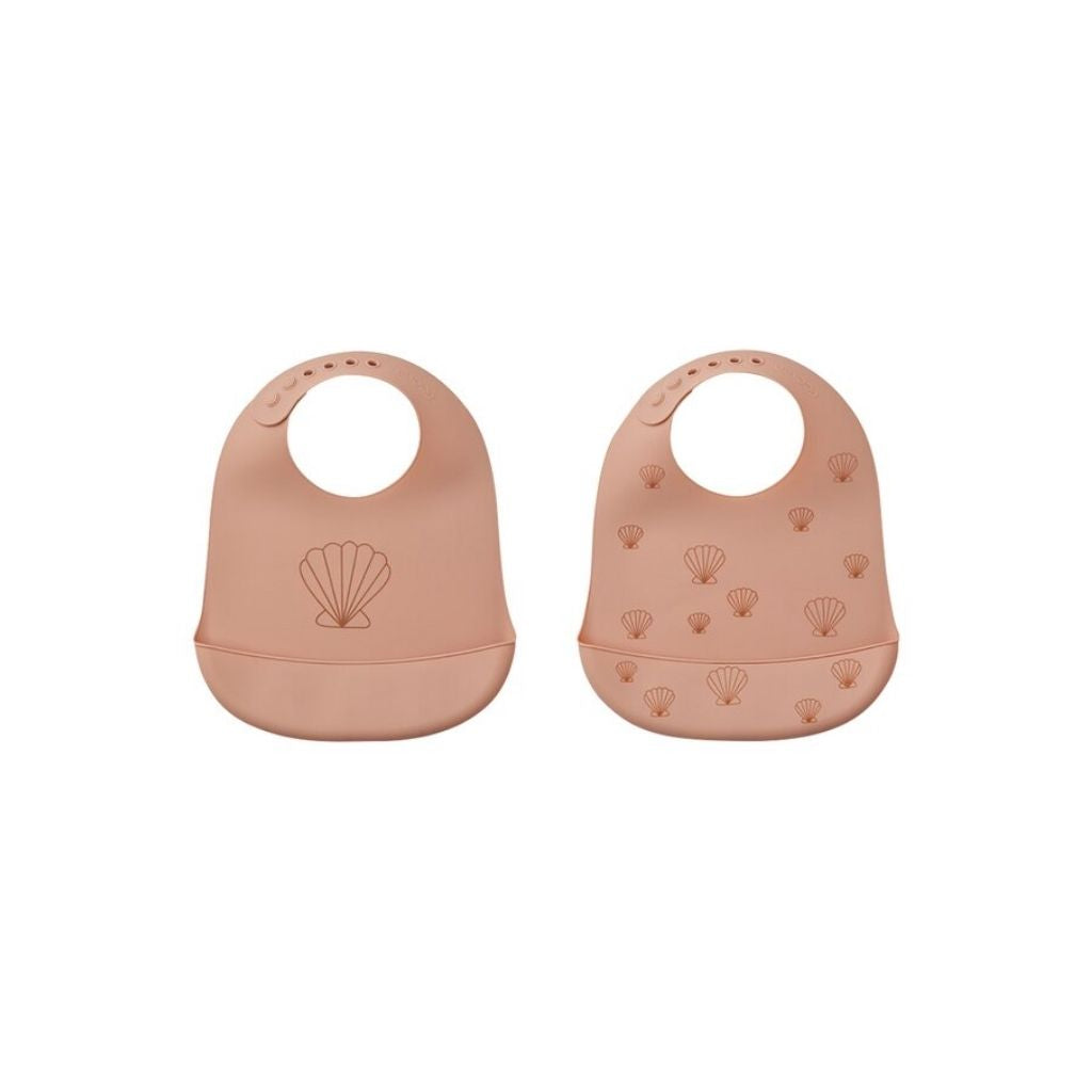 Liewood Bavoir Tilda Sea Shell Pale Coral - 2 pièces