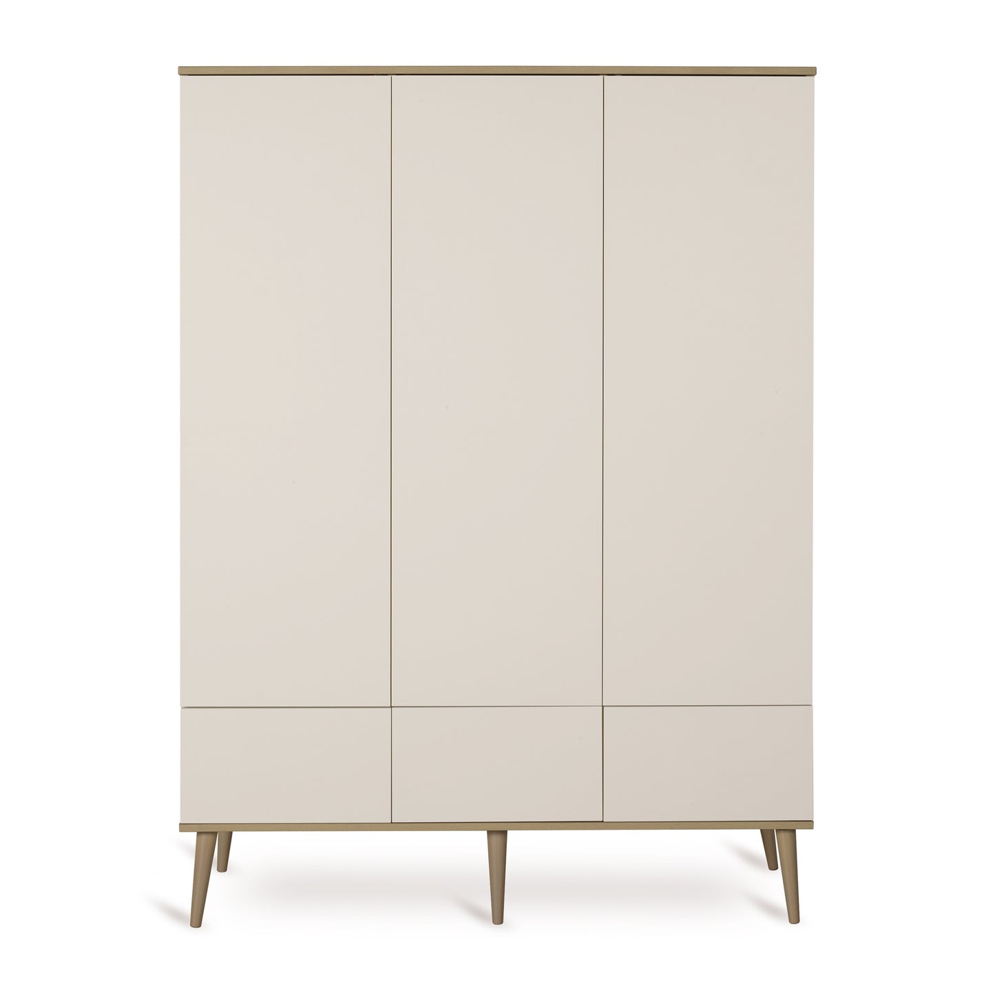 Quax Chambre de bébé 3 pièces (lit évolutif L 140 x Lg 70 cm + commode + armoire 3 portes) Flow Clay