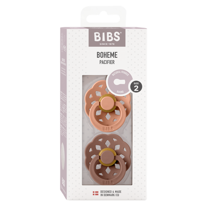 Bibs Sucette 6 - 18 mois Peach/Woodchuck - 2 pièces