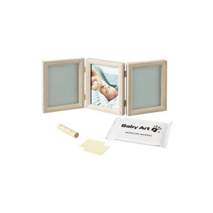 Baby Art Cadre 3 parties avec empreinte My Baby Touch stormy