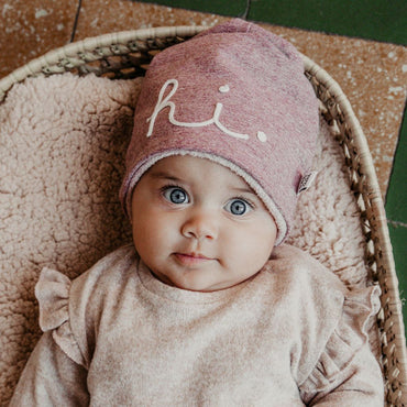 Aai Aai Bonnet Hiver beanie Hi  rose de 1 à 3 ans