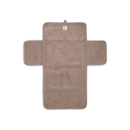 Jollein Matelas à langer avec poches de rangement Cloudy Rib Milky Coffee