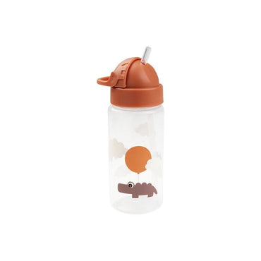 Done by Deer Drinkfles met rietje Happy Clouds Papaya