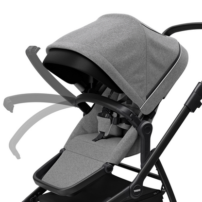 Thule Poussette Sleek Grey melange on black