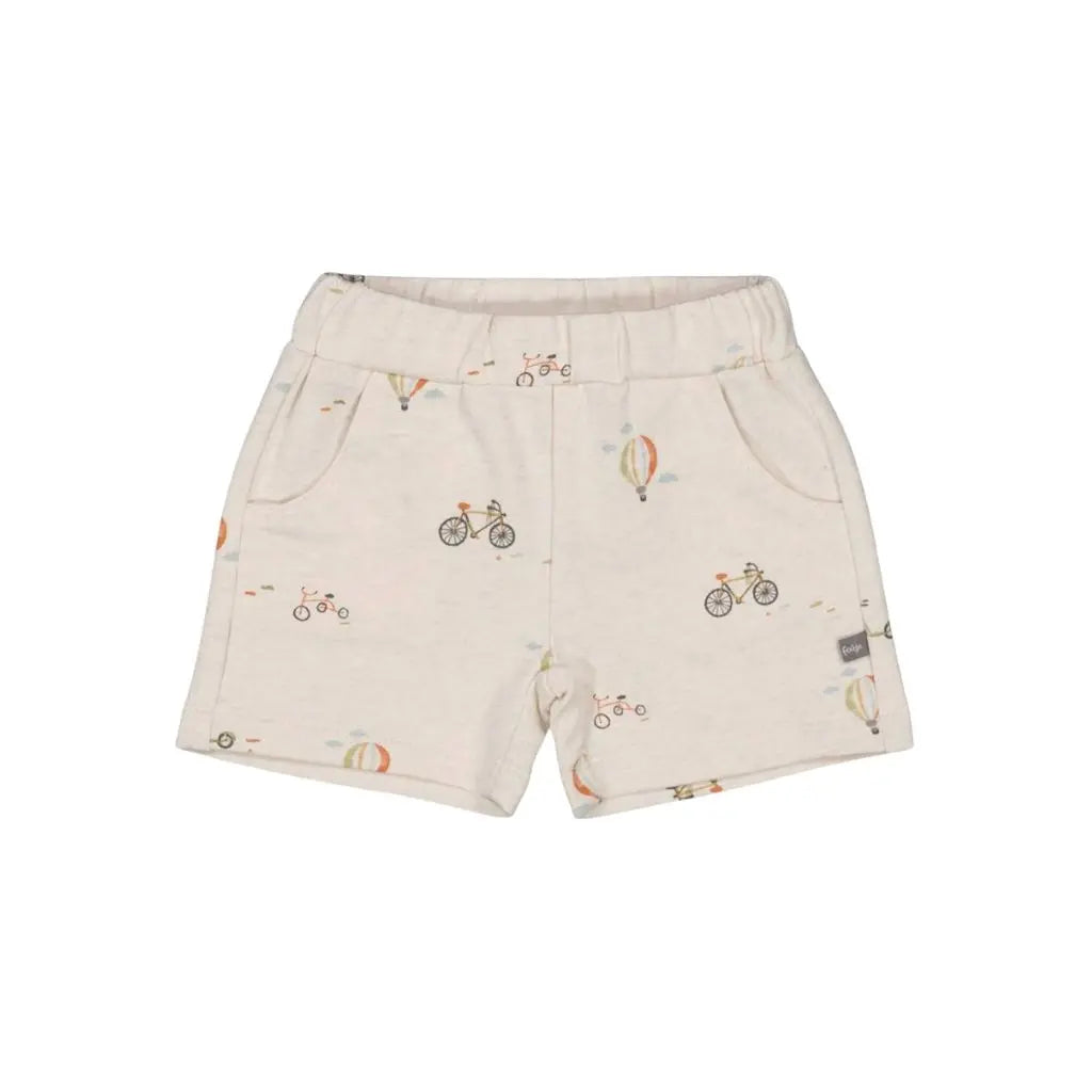 Feetje Short AOP - Mini Adventurer m 68 Offwhite Melange Jongens