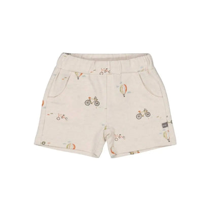 Feetje Short AOP - Mini Adventurer m 68 Offwhite Melange Jongens