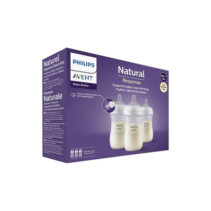 Philips AVENT Biberon Natural Response transparent 260 ml - 3 pièces