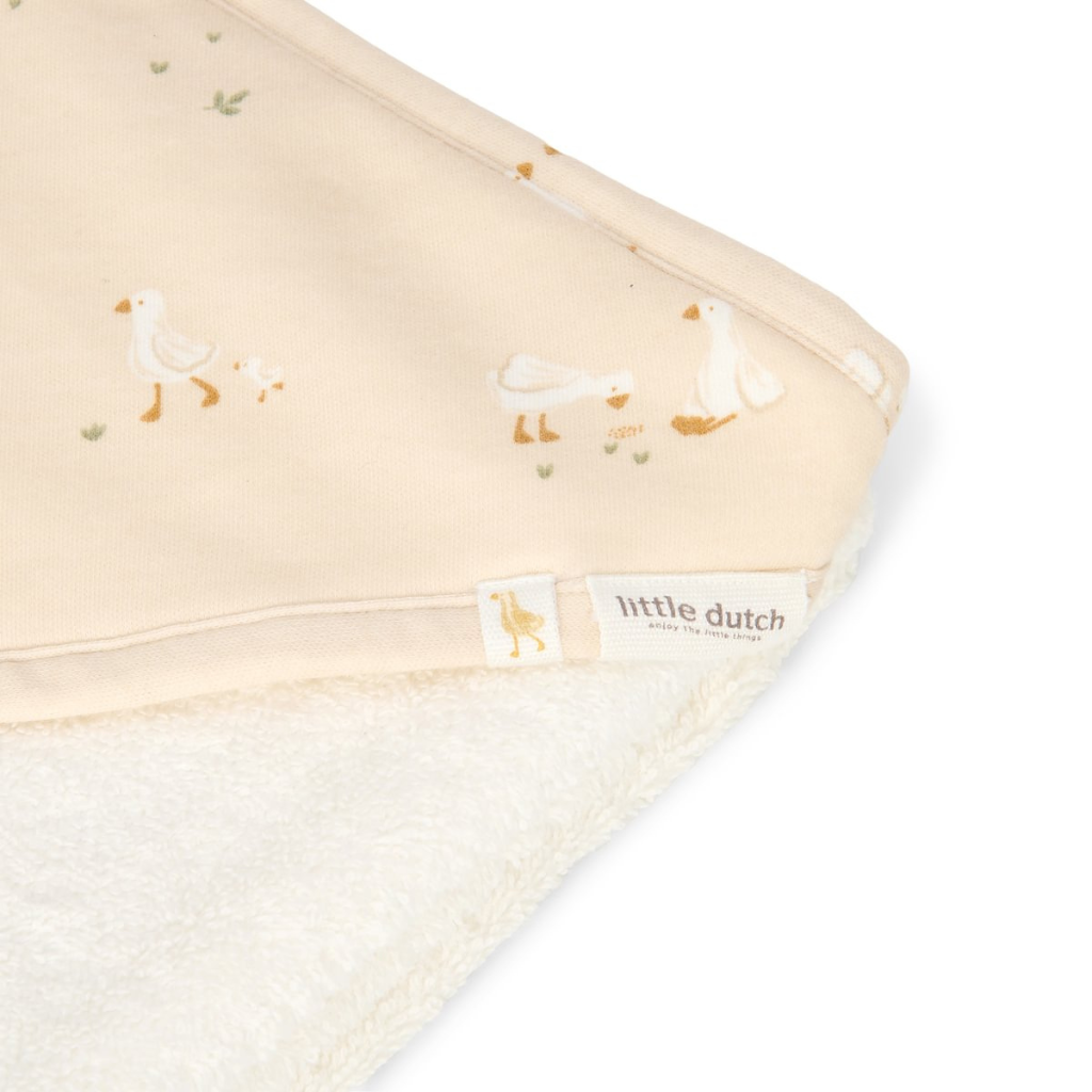 Little Dutch Cape de bain Newborn Naturals Little Goose Lg 75 x L 75 cm
