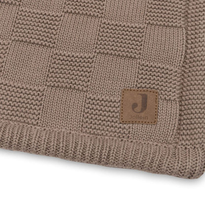 Jollein Couverture pour lit Box Knit Milky Coffee/Velvet 100 x 150 cm
