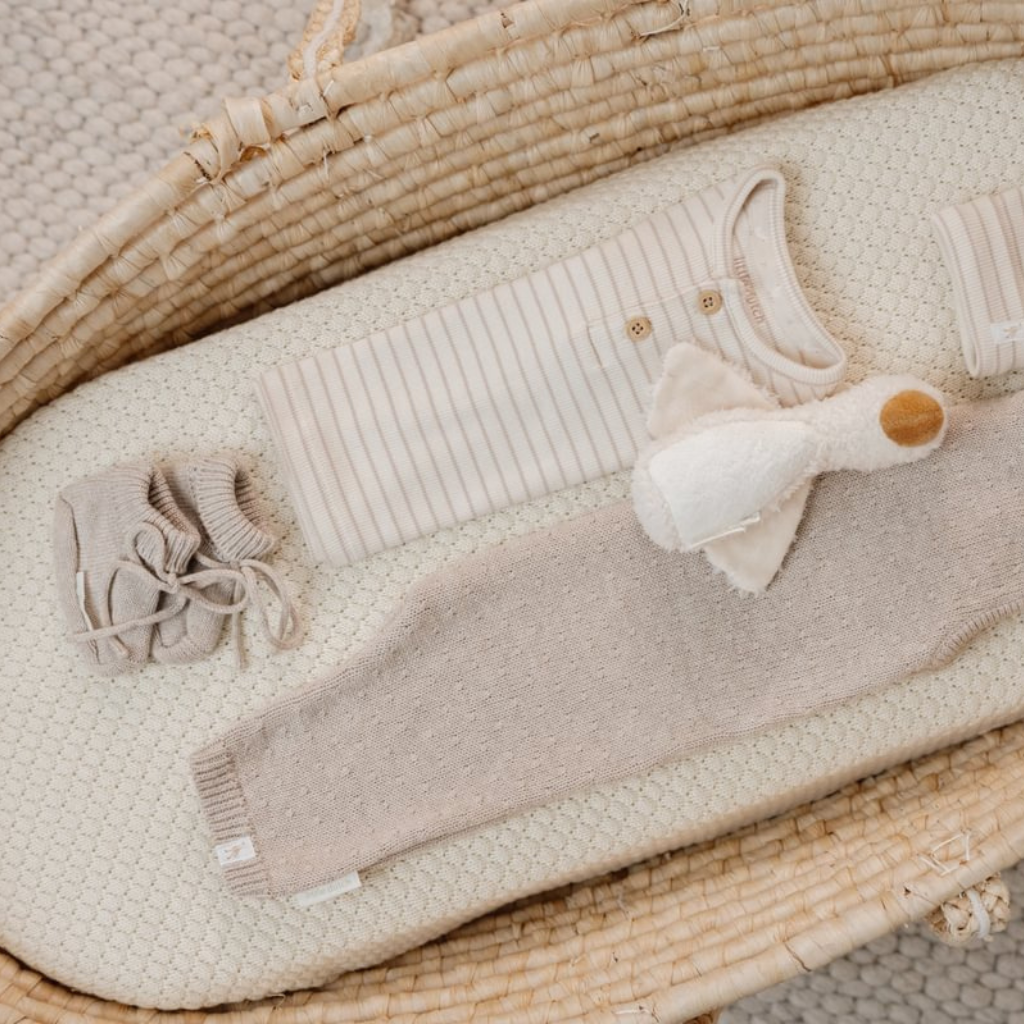 Little Dutch Chaussons tricot Soft Beige unisexe 44/56