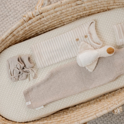 Little Dutch Chaussons tricot Soft Beige unisexe 44/56