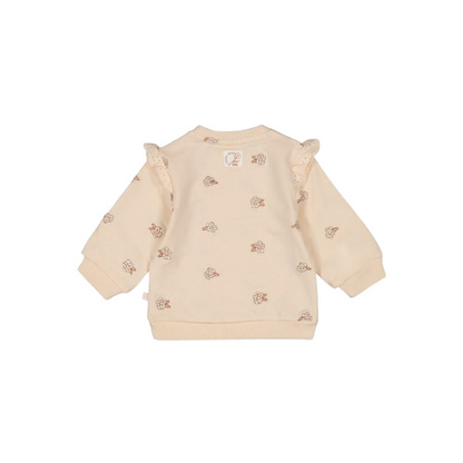 Feetje Sweater AOP - Flower Field m 56 Cream Meisjes
