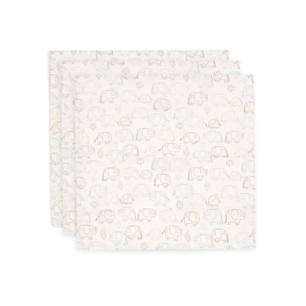 Jollein Tetradoek Elephant Tales - 3 stuks