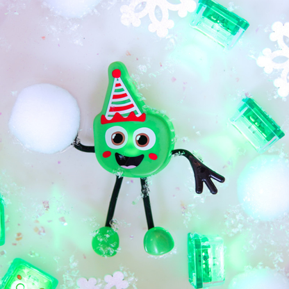 Glo Pals Jouet de bain Light up cubes de Noël - 4 pièces