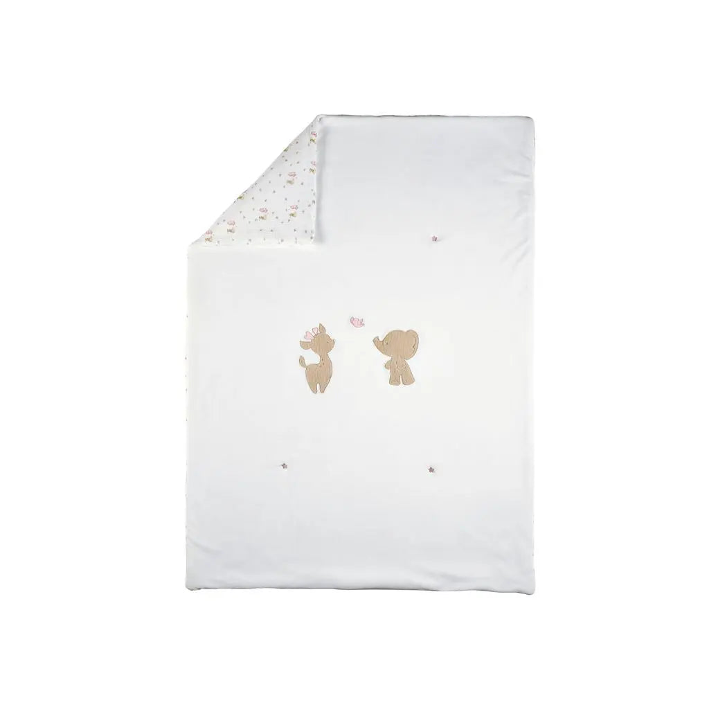 Nattou Deken voor bed velours FanFan 100 x 135 cm wit