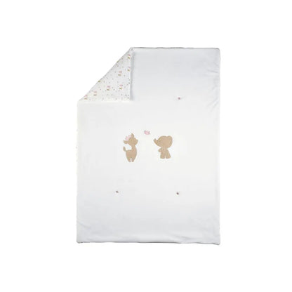 Nattou Deken voor bed velours FanFan 100 x 135 cm wit