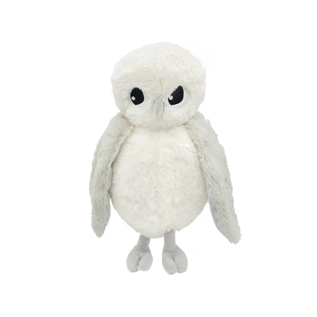 Les Déglingos Knuffel Coucou Polar Owl Mum & Baby Offwhite/Light Grey Ptipotos