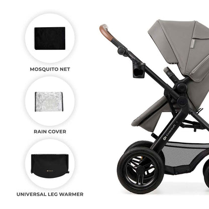 Kinderkraft Kinderwagen MOOV 2 AIR met autostoel lichtgrijs