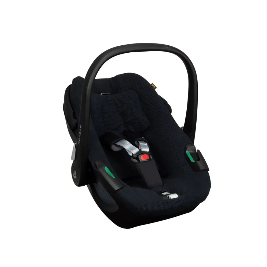 Ukje Housse de siège-auto pour Maxi-Cosi Pebble 360 Pro (2) Groupe 0 en tissu gaufré noir