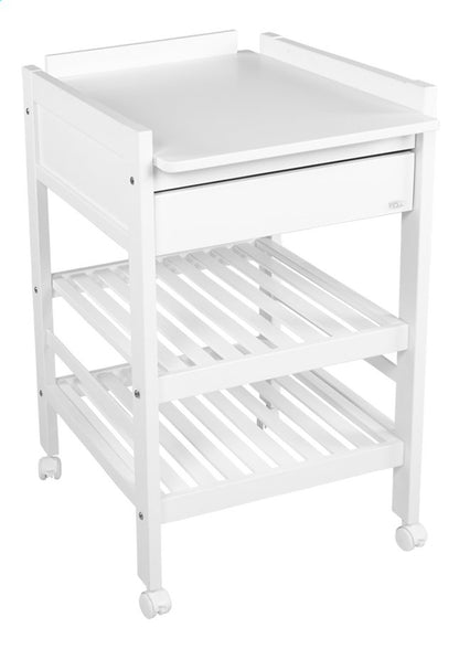 Troll Table à langer avec tiroir Loft blanc