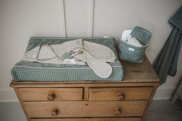 Koeka Housse pour matelas à langer Wafel Amsterdam Shadow Green