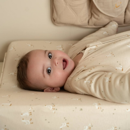 Little Dutch Hoes voor waskussen Newborn Naturals Little Goose Beige