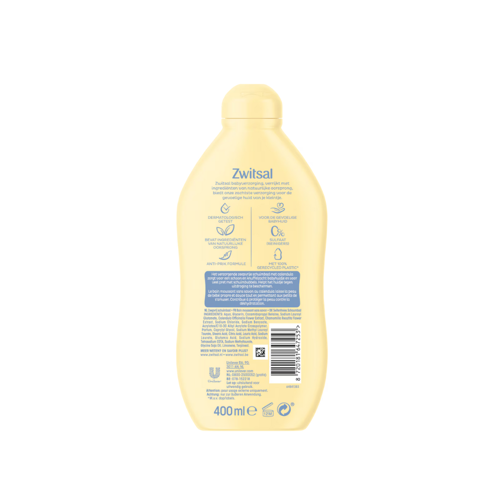 Zwitsal Bain moussant sans savon 400 ml