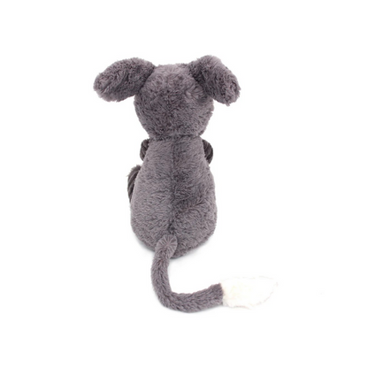 Les Déglingos Peluche Poitou l'âne Maman et Bébé Gris Ptipotos