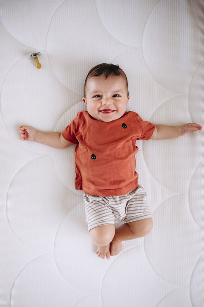 ZZZOO Matelas pour lit de bébé Ours brun avec surmatelas Airgosafe Lg 70 x L 140 cm