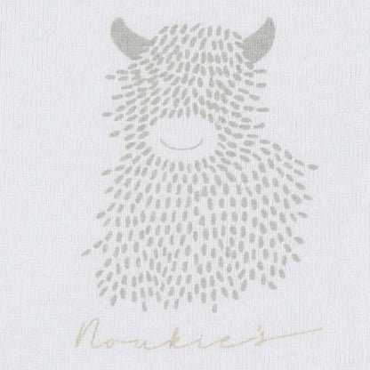 Noukie's Body cache-coeur coton bio Fluffy & Orso blanc - 2 pièces