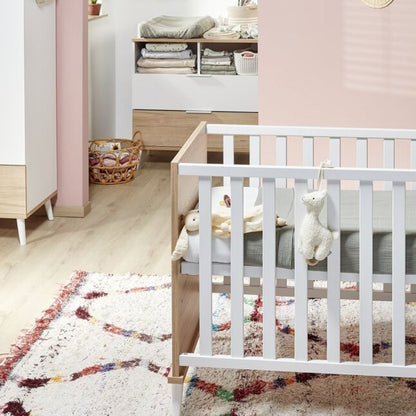 Transland Chambre de bébé 3 pièces (lit + commode + armoire 3 portes) Maly