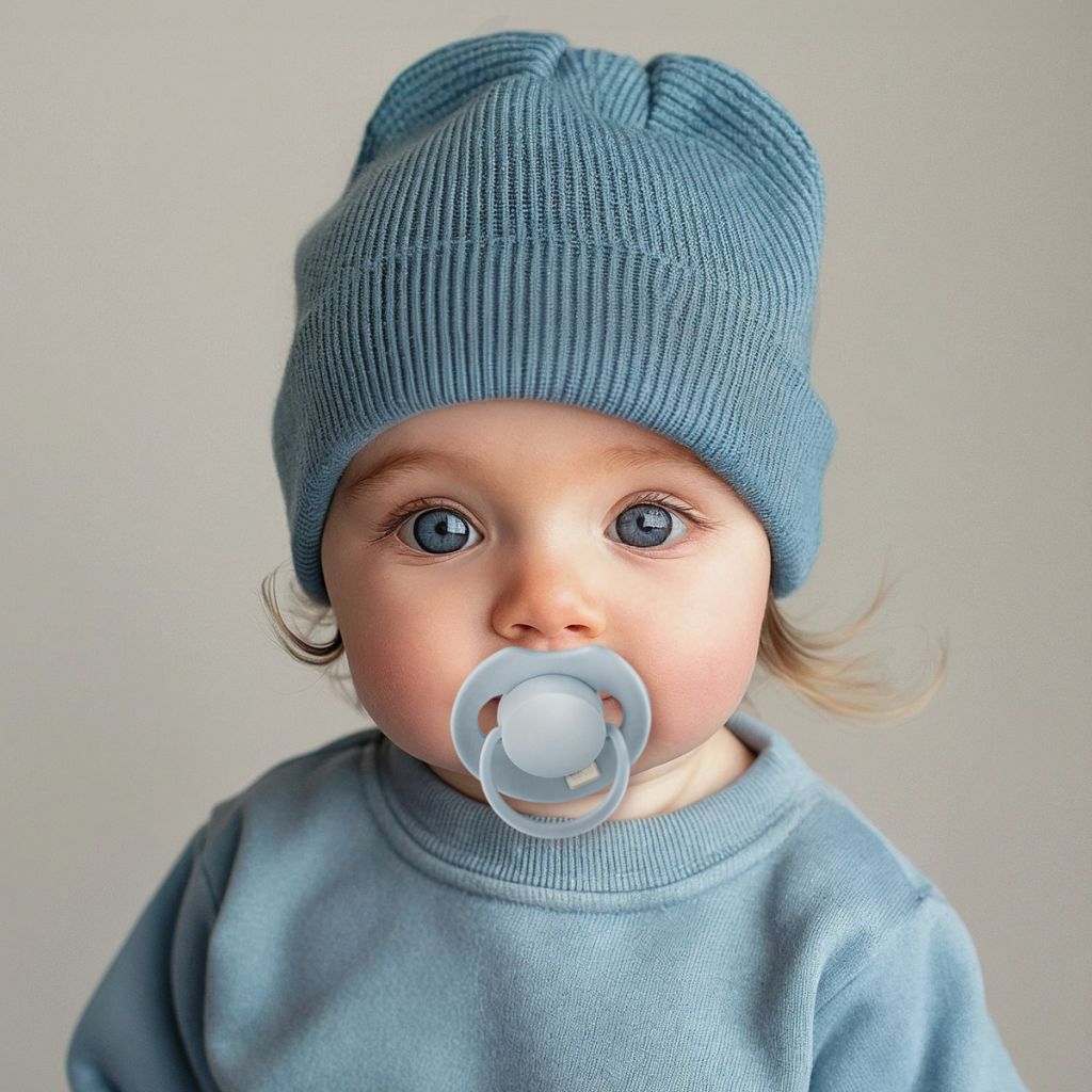 Difrax Sucette 6-18 mois LOVI Dynamic Prime Baby blue/Blue - 2 pièces