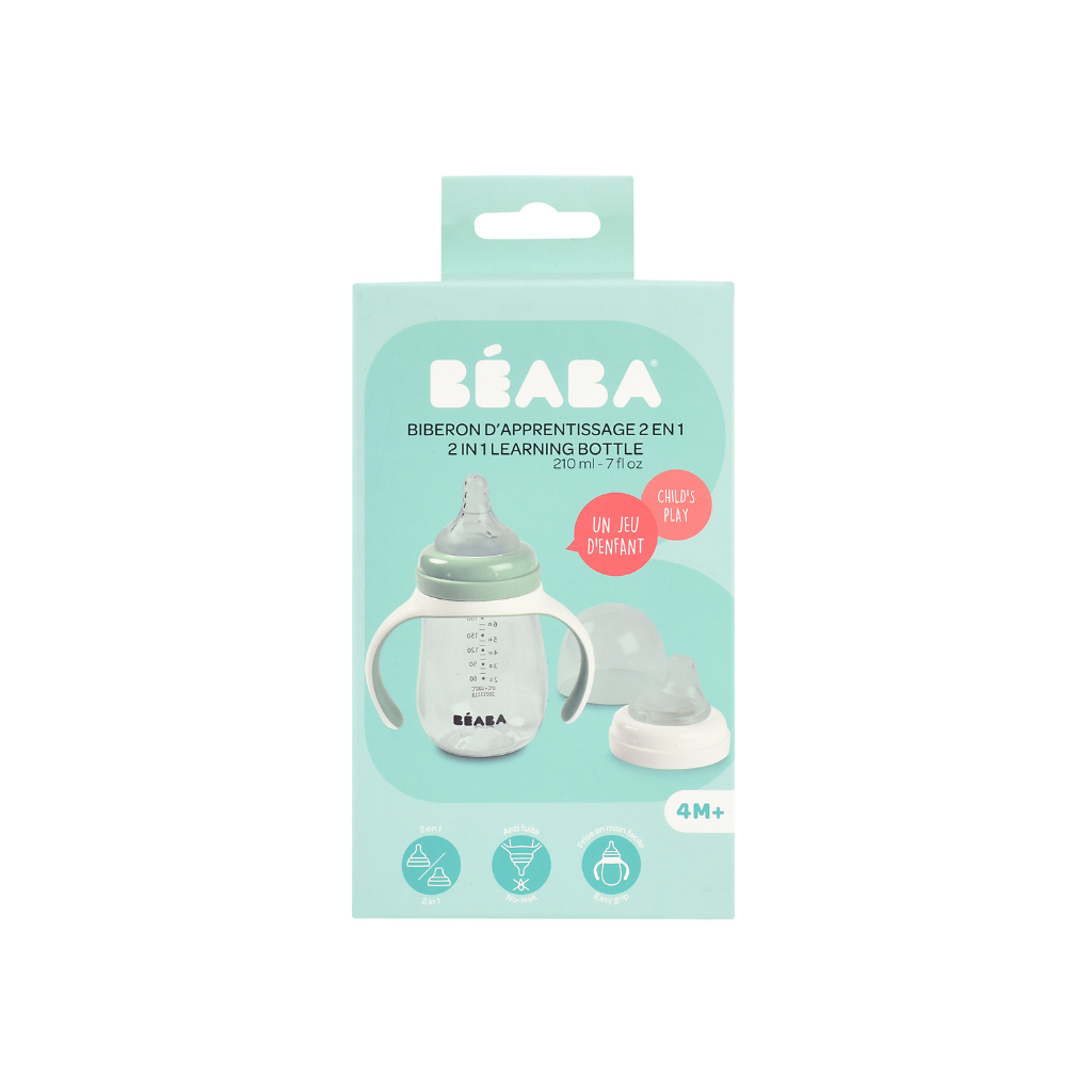 Béaba Gobelet d'apprentissage 2-en-1 210 ml Sage Green