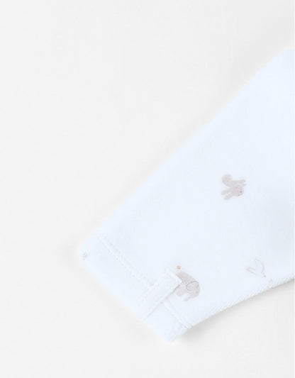 Noukie's Pyjama uit fluweel Bali & Moka wit