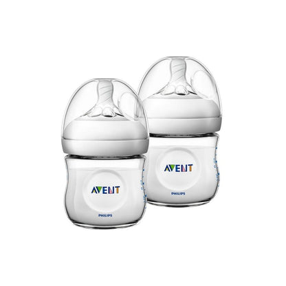 Philips AVENT Zuigfles Natural 2.0 Duo transparant 125 ml - 2 stuks