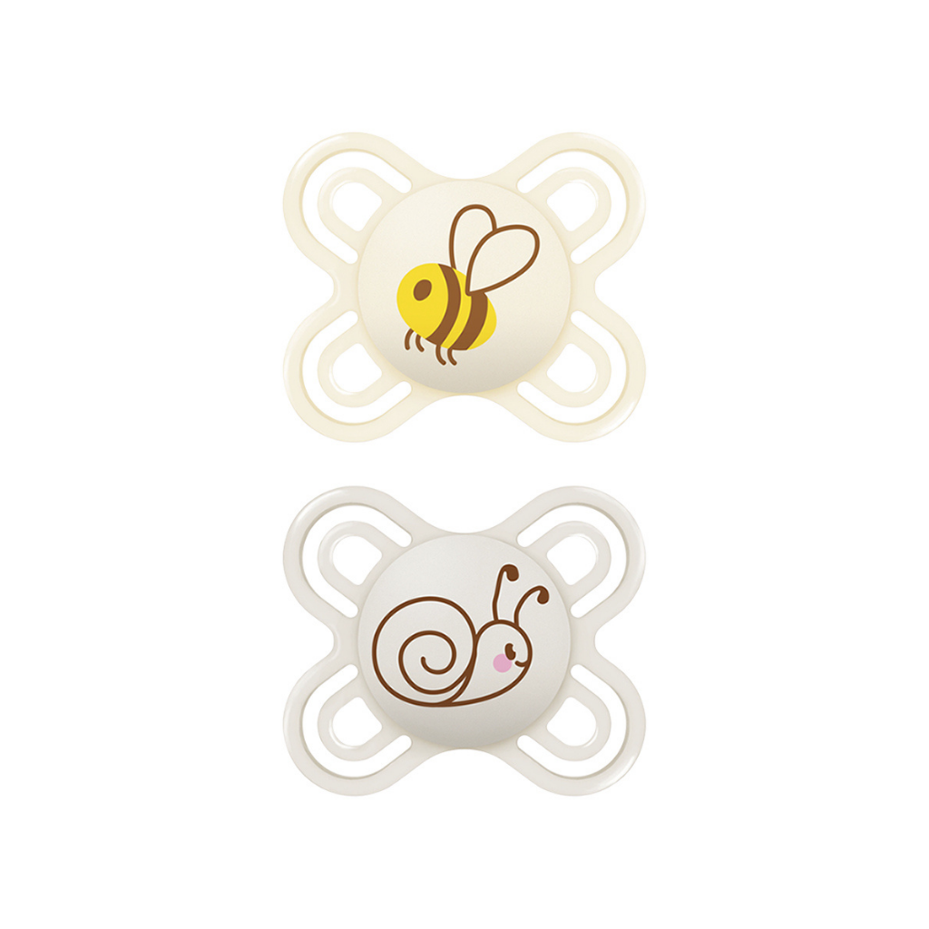 MAM Sucette + 0 mois Perfect Start Silicone jaune/beige