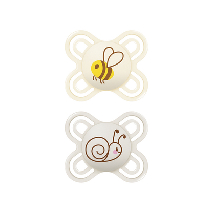 MAM Sucette + 0 mois Perfect Start Silicone jaune/beige