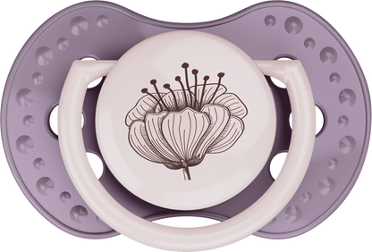 Difrax Fopspeen + 3 maanden LOVI Dynamic Botanic Pink/Purple - 2 stuks