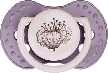 Difrax Fopspeen + 6 maanden LOVI Dynamic Botanic Pink/Purple - 2 stuks